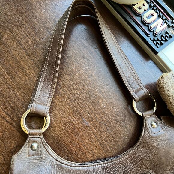 Coronado Hobo Leather Purse Concealed Carry Cognac Shoulder Bag Pockets NRA - Picture 9 of 16